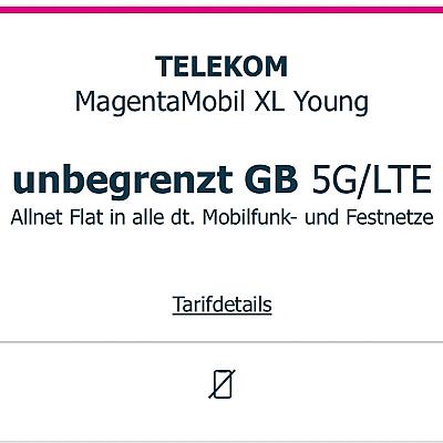 Telekom MagentaMobil XL Young Unlimited mit Multi SIM